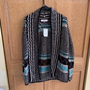 Pink Republic Printed Knit Cardigan